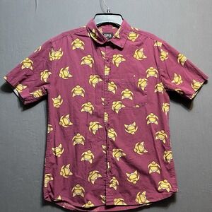 SUPER MASSIVE SUMO WRESTLER JAPANESE WRESTLER BUTTON UP SHIRT Mens Med